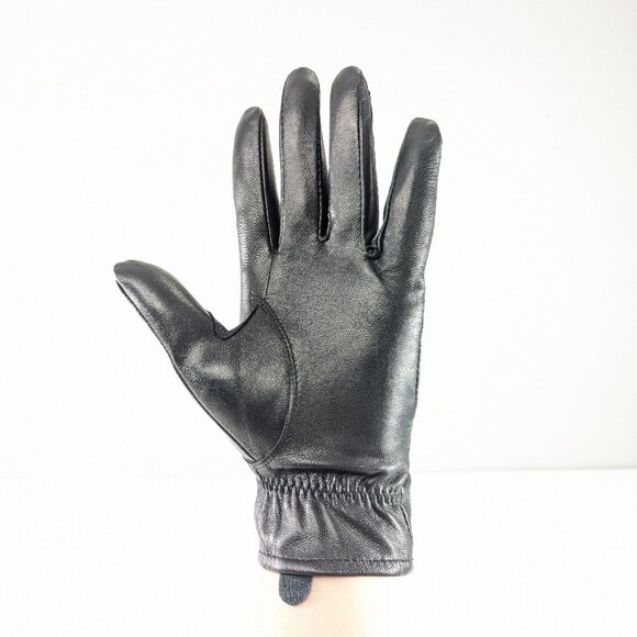 PLOVER buttery soft black leather ladies gloves Size L - Picture 1 of 12